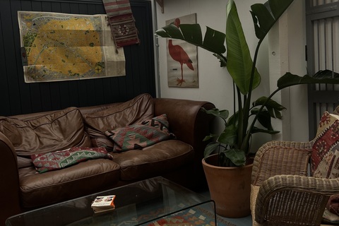 Sofa in Blue Train coffee shop