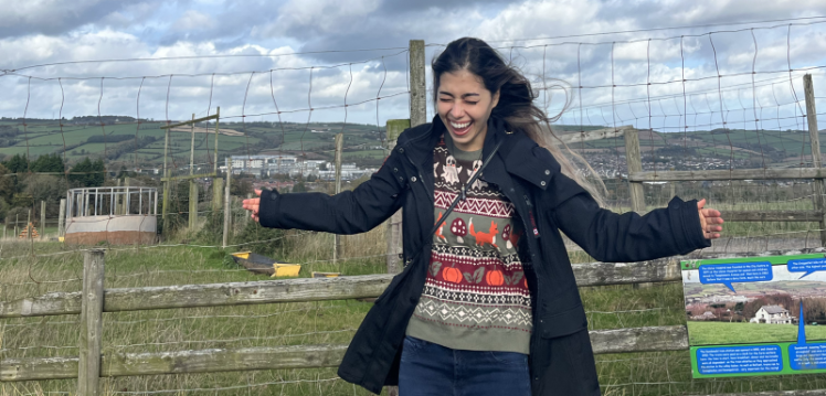 Student Brittany at pumpkin patch