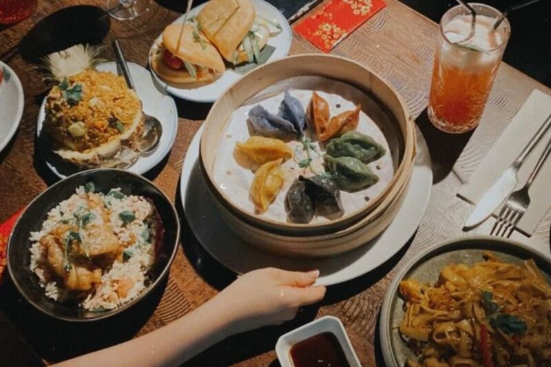 Plates of food from Dumpling Library