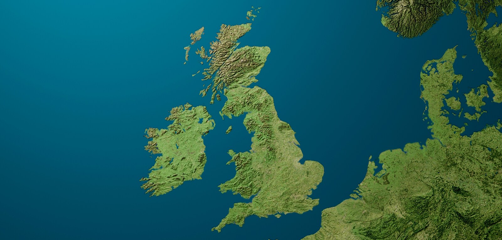 Satellite image of Great Britain and Ireland