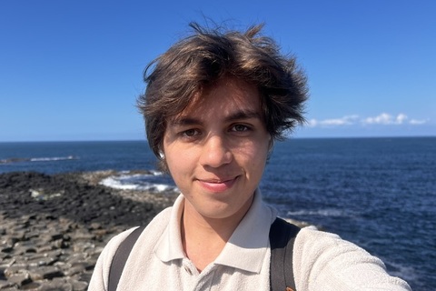 Exchange student Jude at the Giant's Causeway