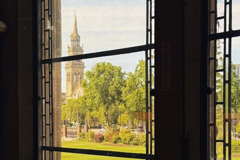 View of Queen's campus from Lanyon window