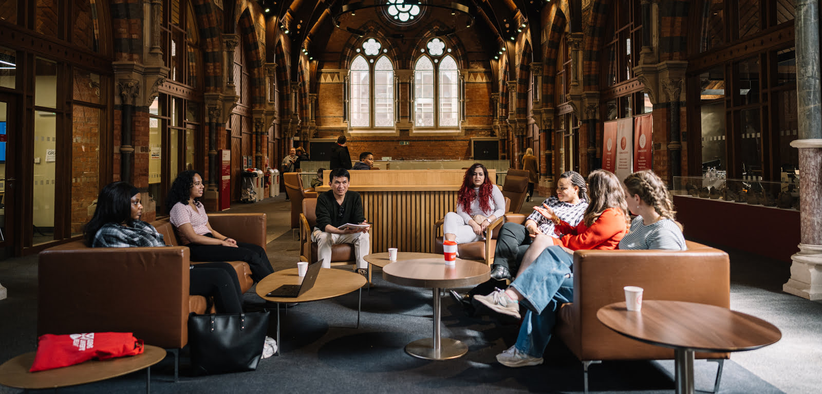 PG students sitting together in the Graduate School