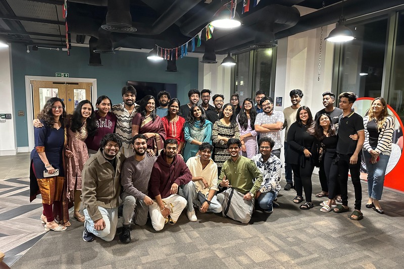 Group of students celebrating Tamil New Year