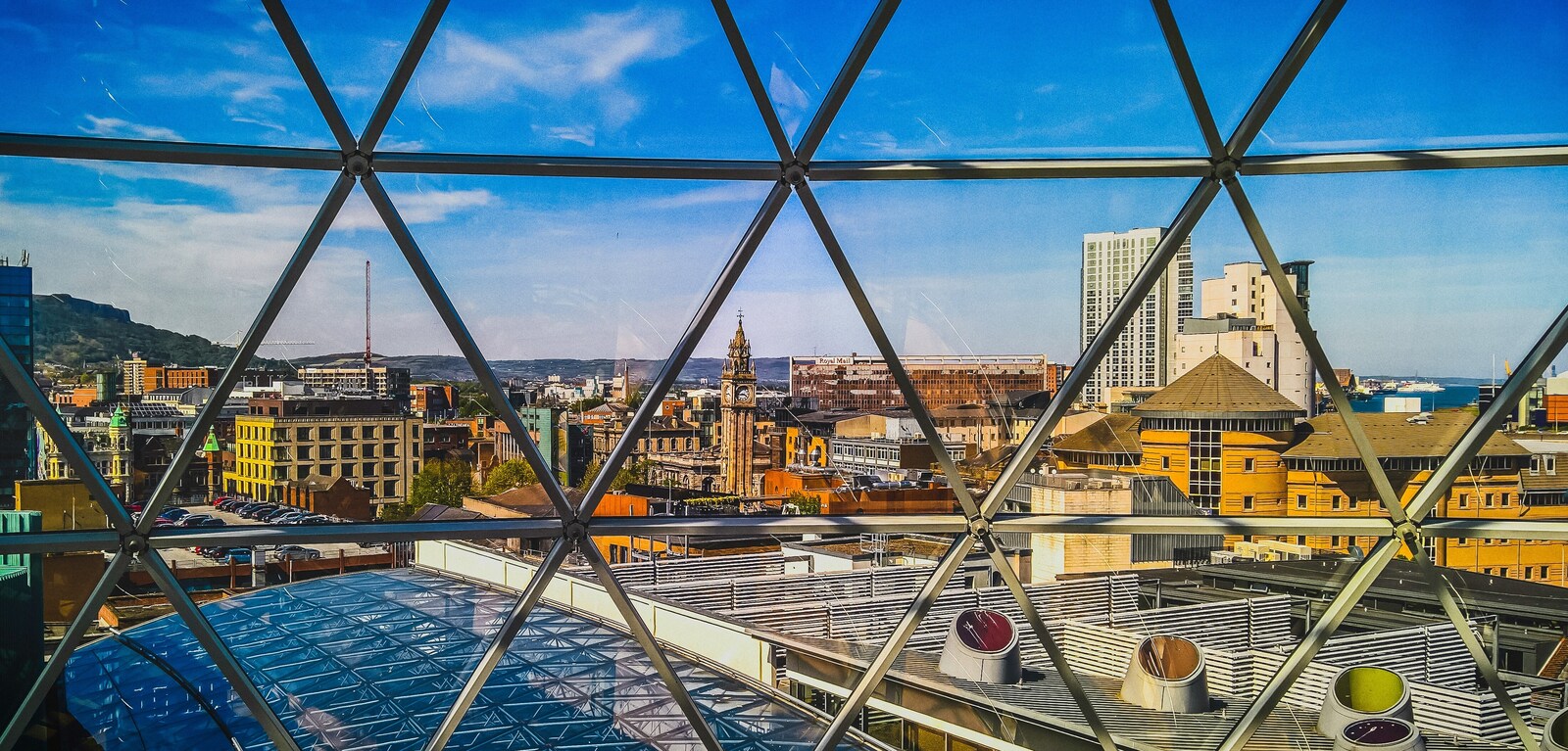 View of Belfast from the top of Victoria Square
